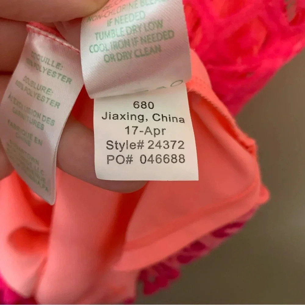 Lilly Pulitzer Marquette Shift Dress in Dragonfruit Island Time Lace Ombre XS - Picture 11 of 11